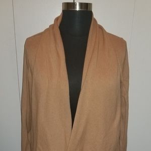 Fine-Gauge Color-Blocked Handkerchief Hem Cardigan